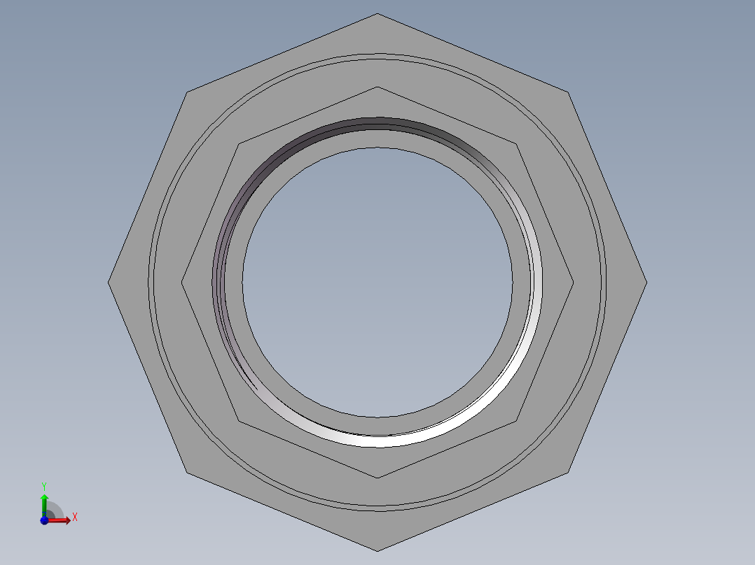 活接-等径内外丝直通 DN40前视图