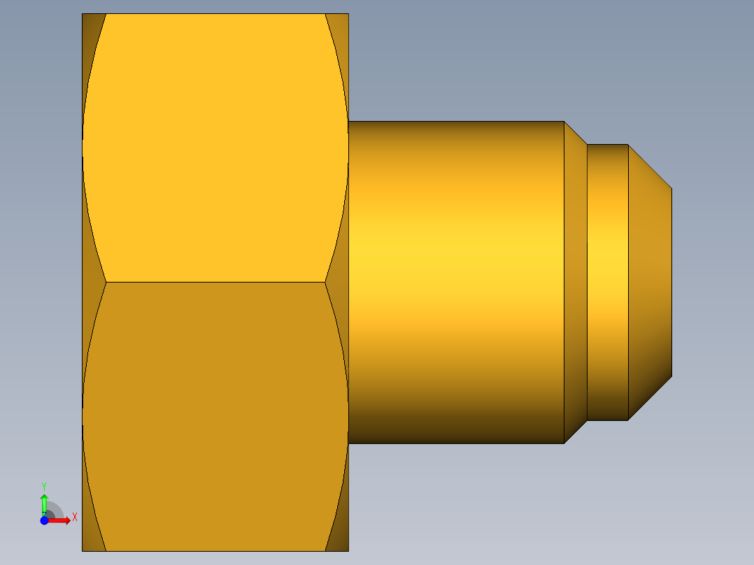 扩口式工业通用硬管接头Refrigerant Drum a Aapter 1F-8-12前视图