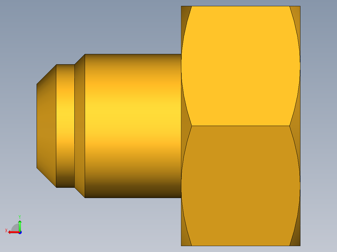 扩口式工业通用硬管接头Refrigerant Drum a Aapter 1F-8-12后视图