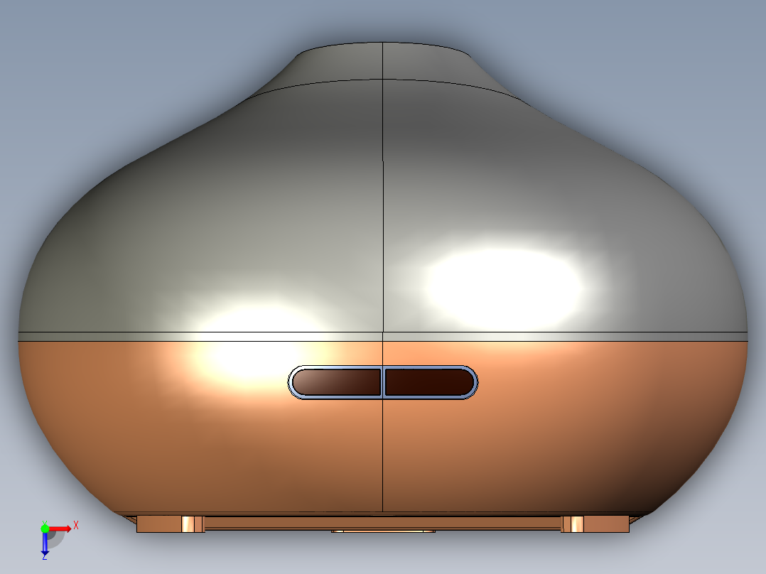 香薰机家用加湿器三维模型俯视图