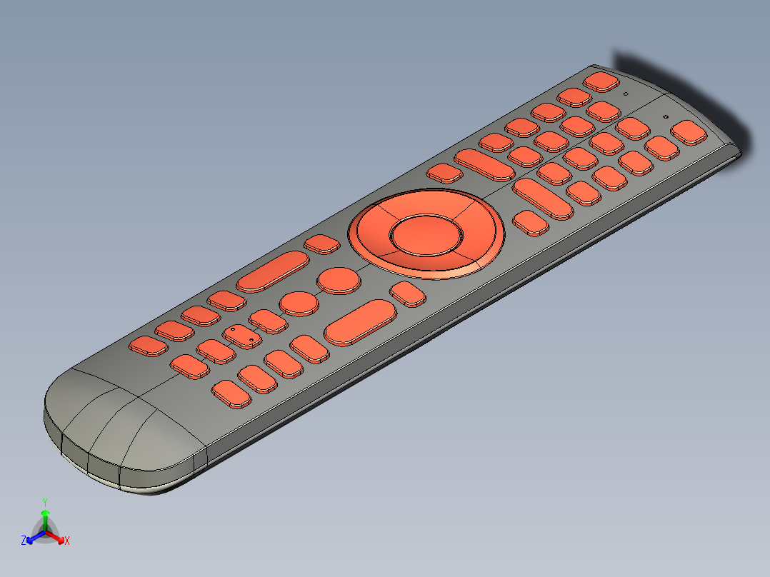 一款遥控器整机结构<span style='color: red'>3D</span>图纸1361862===50