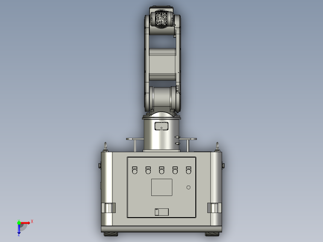 AGV小车机器人 自动导引运输AGV3D图纸 solideworks设计俯视图