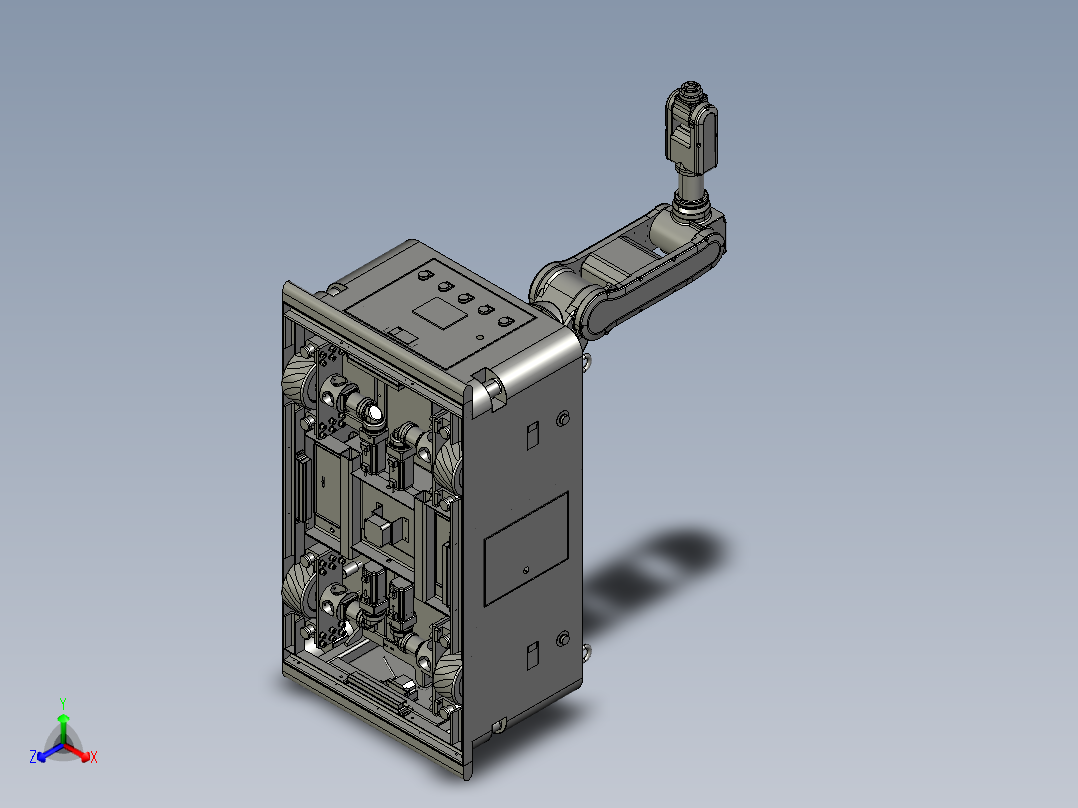 AGV小车机器人 自动导引运输AGV3D图纸 solideworks设计正等轴测图