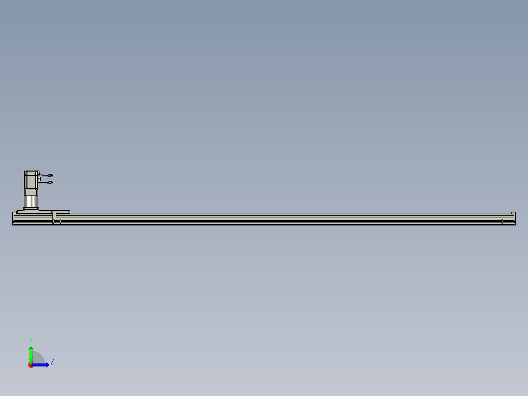 东锦齿条传动DH175G-L167-S2550-BU-减速机+750W左视图