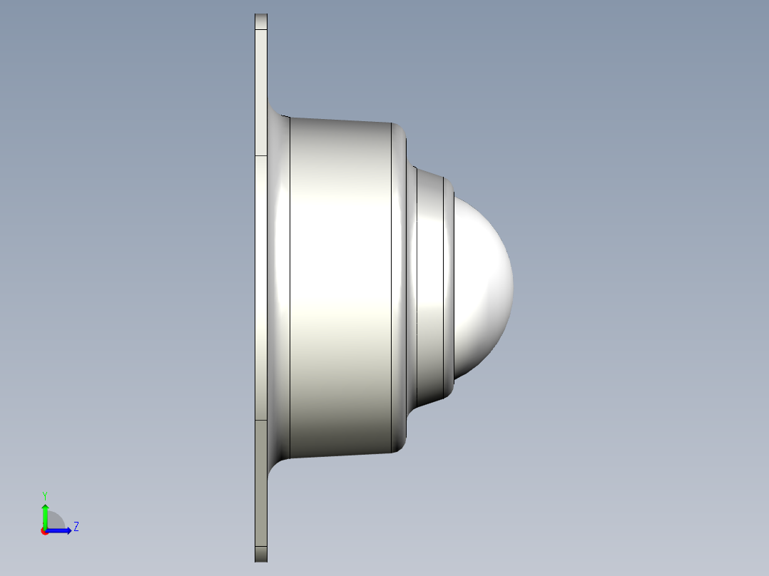萬向滾珠36-3D多系列多零件图纸模型左视图