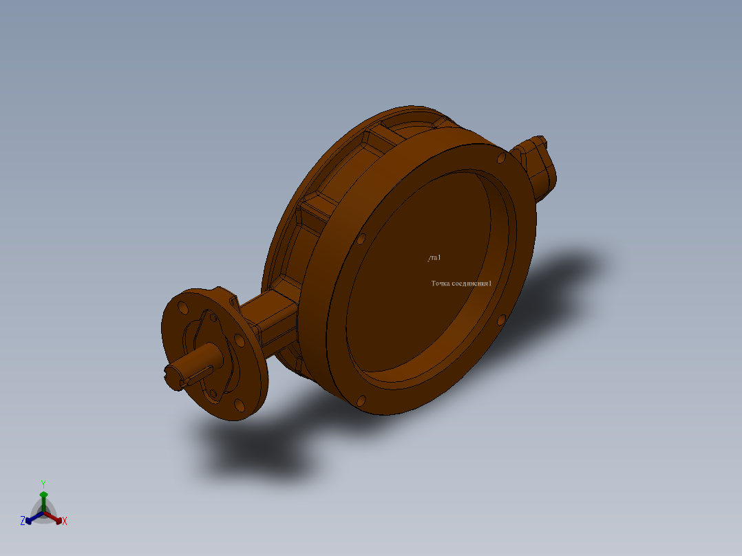 止住阀 (3)正等轴测图
