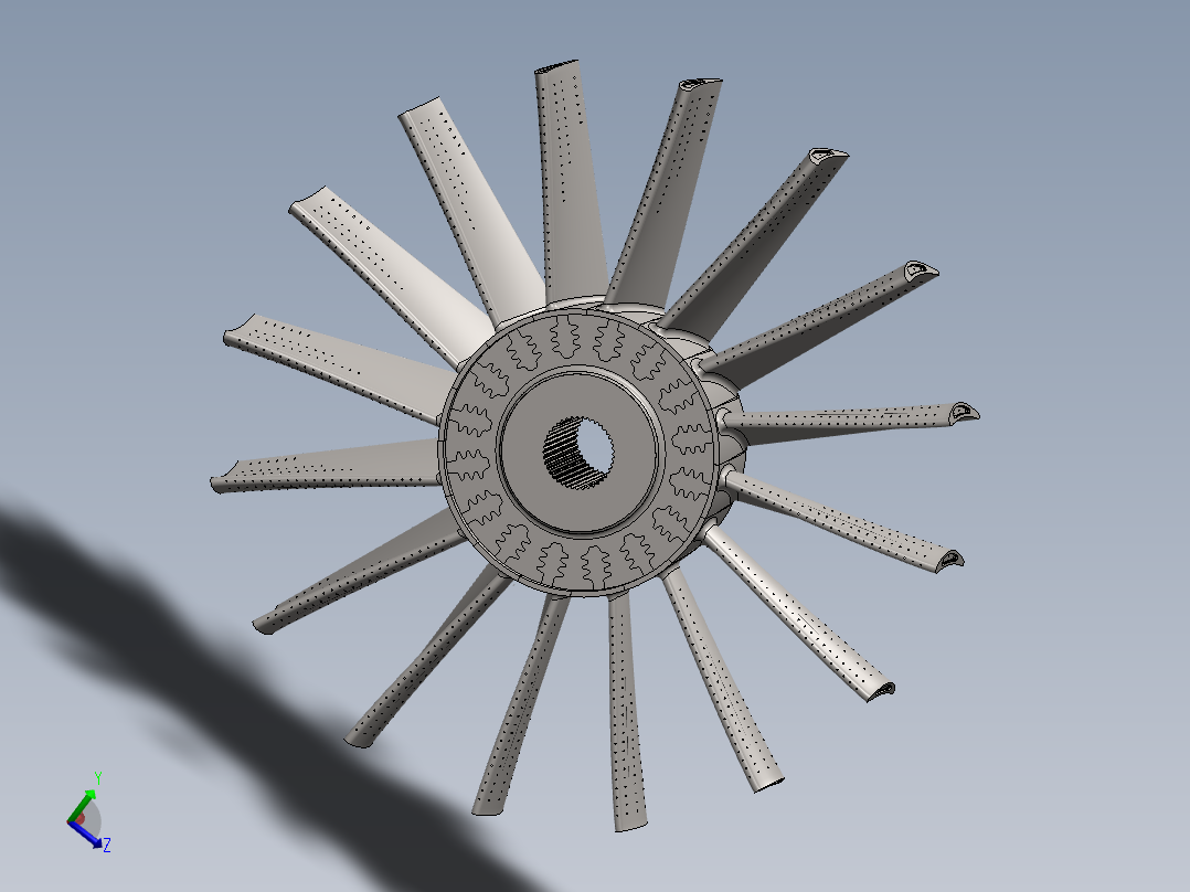 压缩机叶片（喷气发动机）---模型格式为 sw