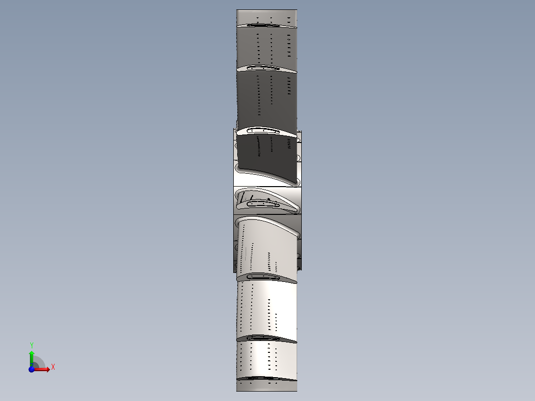 压缩机叶片（喷气发动机）---模型格式为 sw前视图