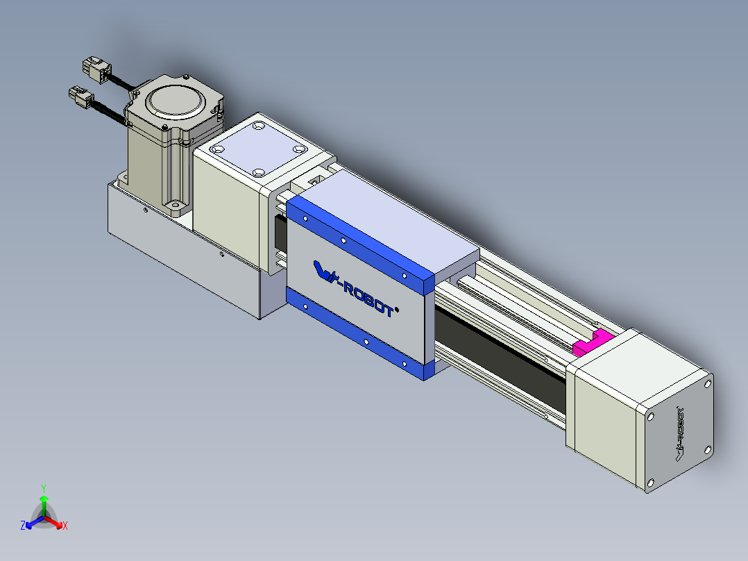 威洛博LB.GB同步带传动--欧规系列GB8-L96-S150-BL-P75正等轴测图