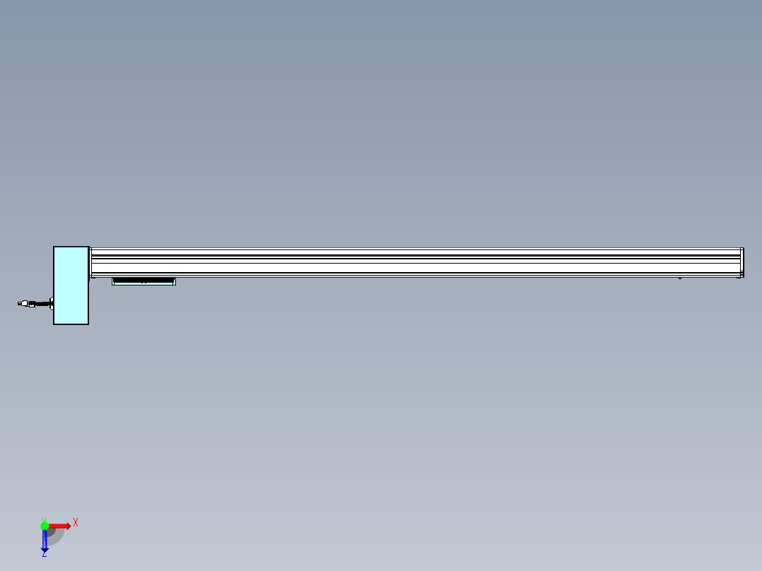 威洛博VBC同步带传动一无尘环境VBC14-L45-S1350-BRU-ZP75-C3俯视图