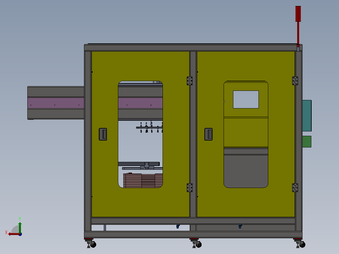 液晶面板Tray盘自动下料设备sw18可编辑后视图