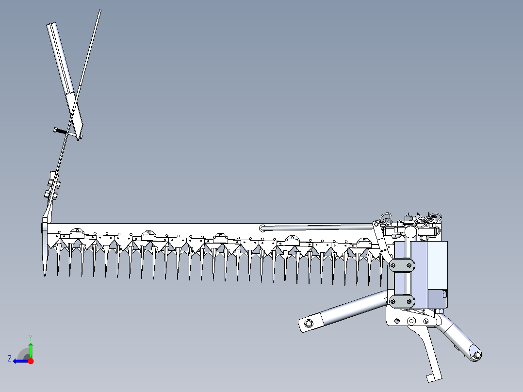 除草机灌木修剪机3D模型右视图