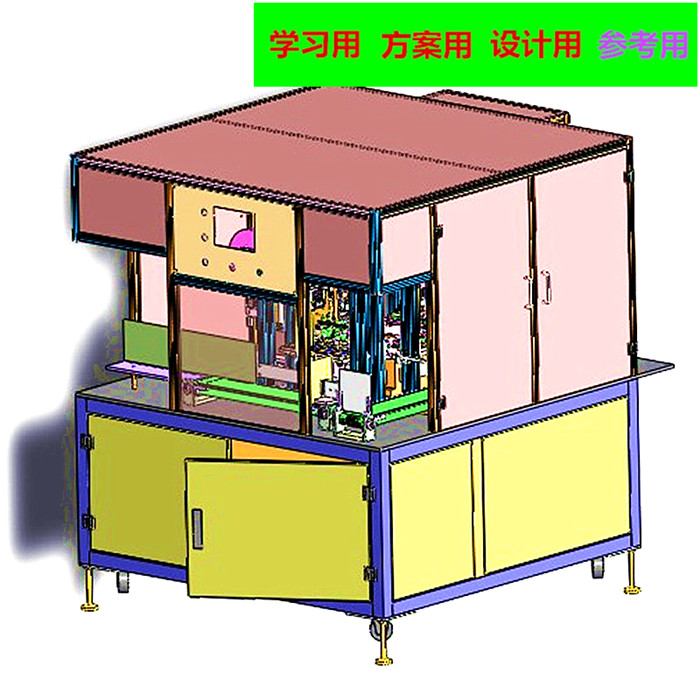 电池贴侧胶机3D图纸 非标自动化设备3D图纸3D模型