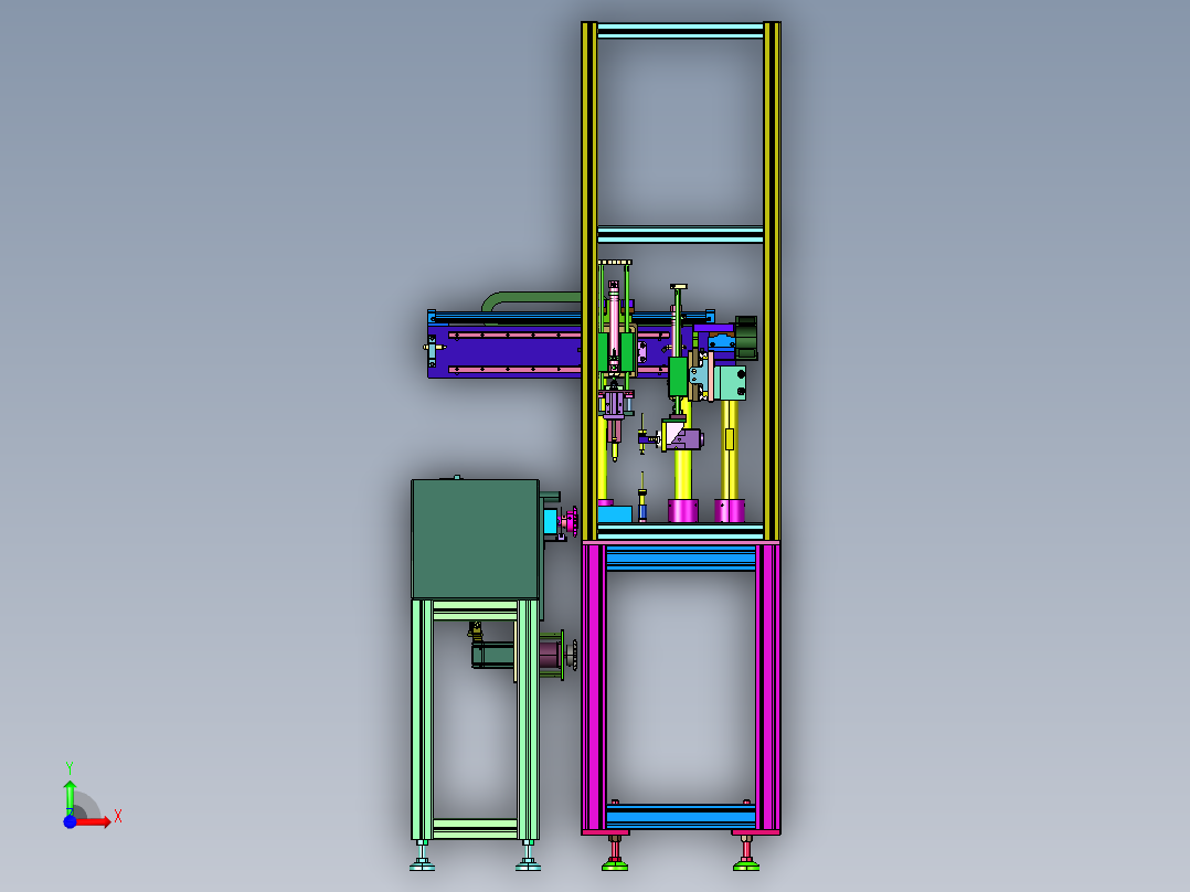 化油器输送和搬运抓手前视图