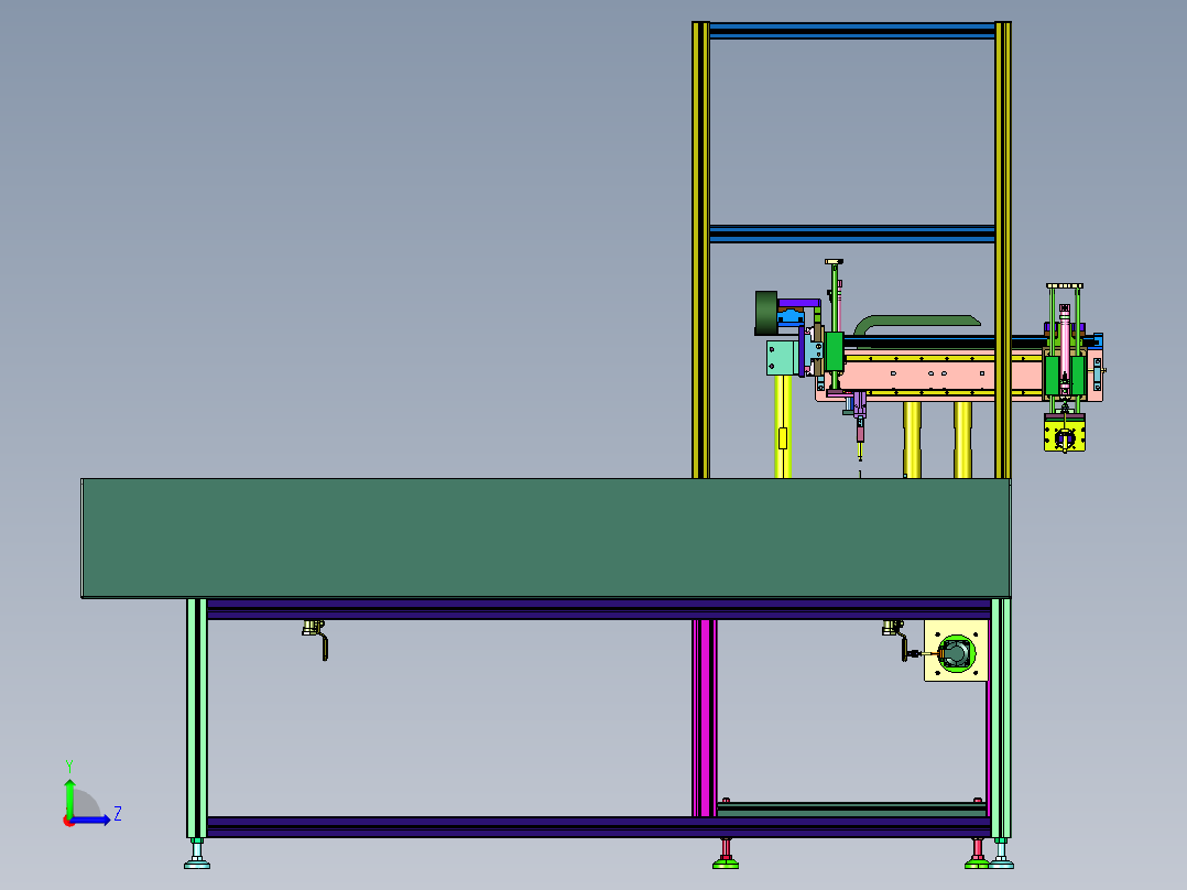 化油器输送和搬运抓手左视图