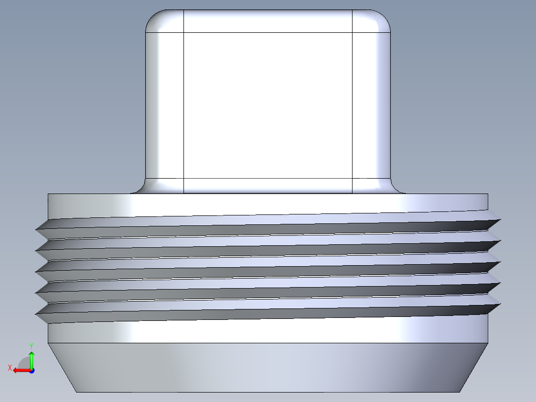 船舶管路系统S23B_SeaDrainPLUS_CleanPlug-MPT_37E161101_1-1-2in Sea Drain Plus - Plug - MPT后视图