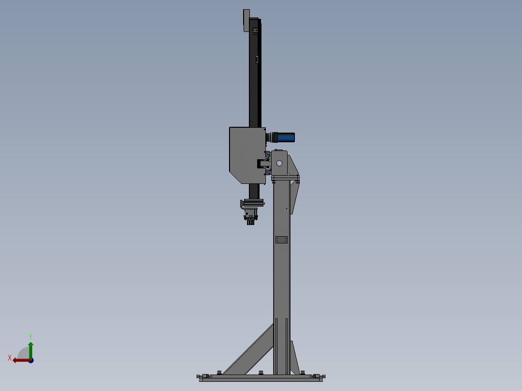 桁架机机械手后视图