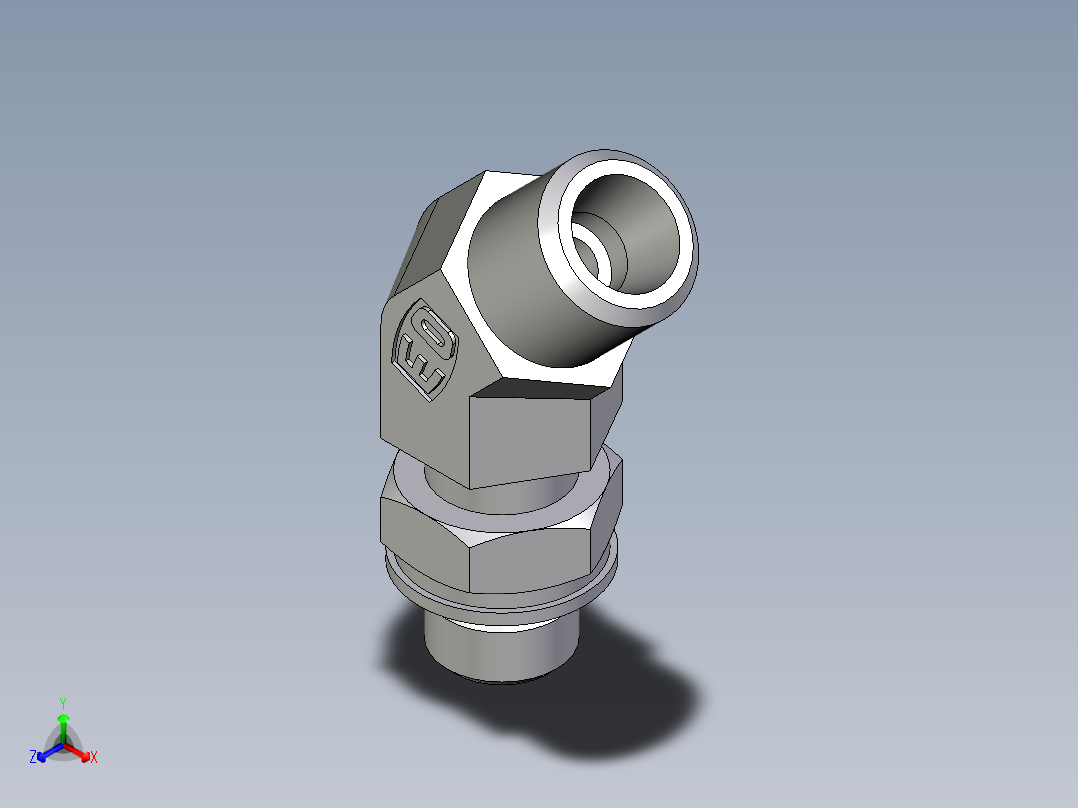 卡套式工业通用硬管接头EO_Adjustable_locknut_45_deg_elbow_VEE06LMOROMDCF
