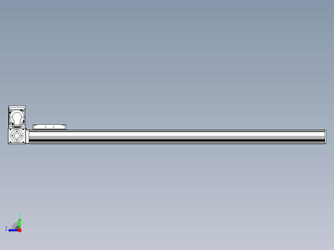 同步带全封闭直线模组TPA-HCB-105D-90-L950-LU-Y-P20-N3右视图