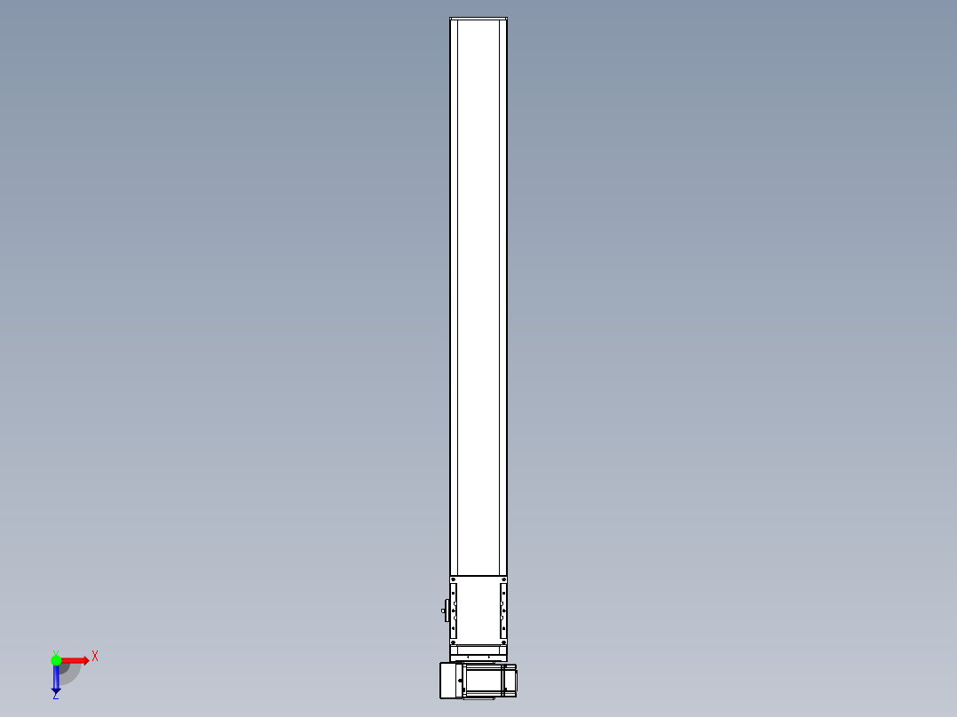 同步带全封闭直线模组TPA-HCB-105D-90-L950-LU-Y-P20-N3俯视图