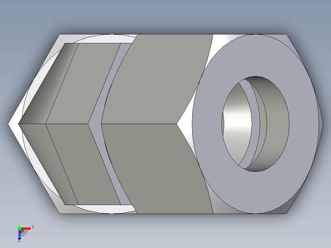卡套式工业通用硬管接头EO_Swivel_nut_45_deg_elbow_EV16S71俯视图