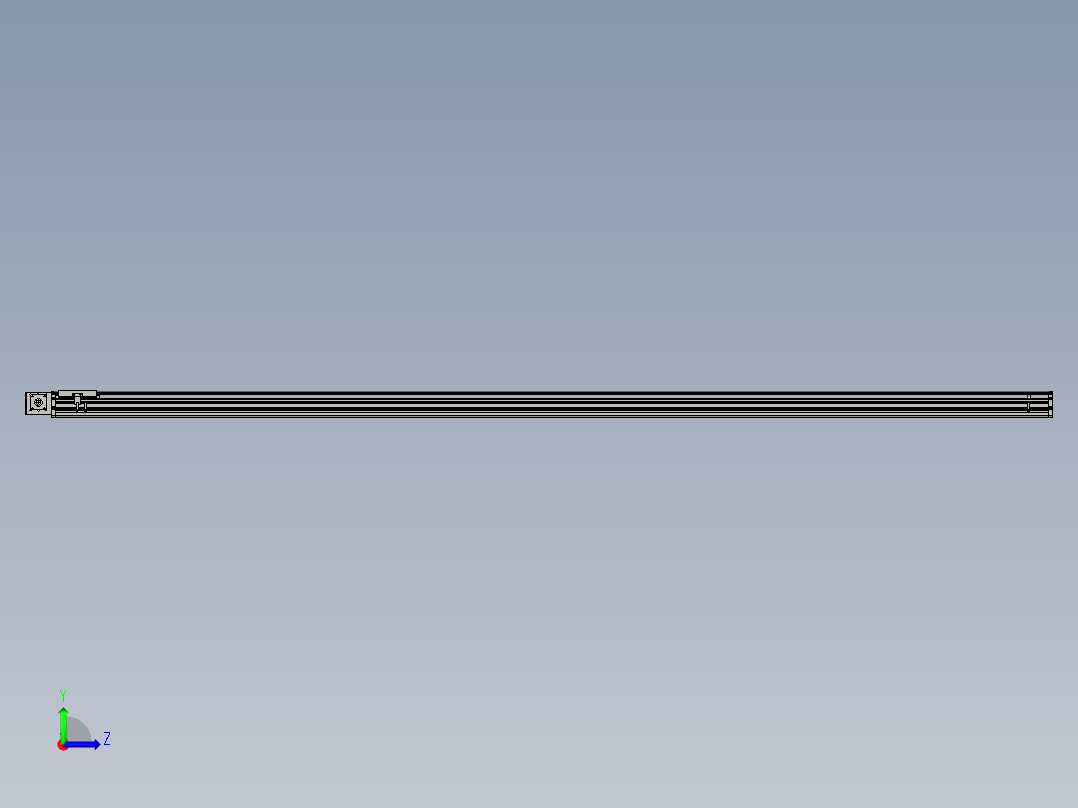 东锦同步带传动-直线滑台模组DH120B-L125-S2900-BL-P400W-C3左视图