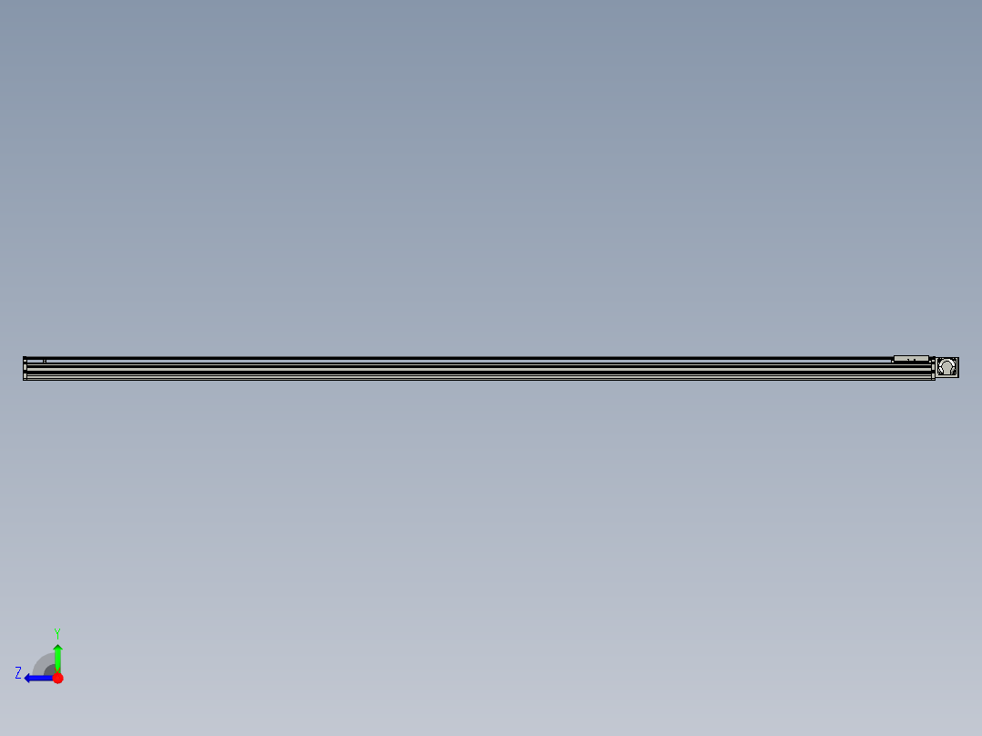 东锦同步带传动-直线滑台模组DH120B-L125-S2900-BL-P400W-C3右视图