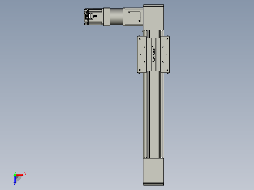 威洛博直线电机模组EB10-L224-S400-L-ZP75-MS3-5K俯视图