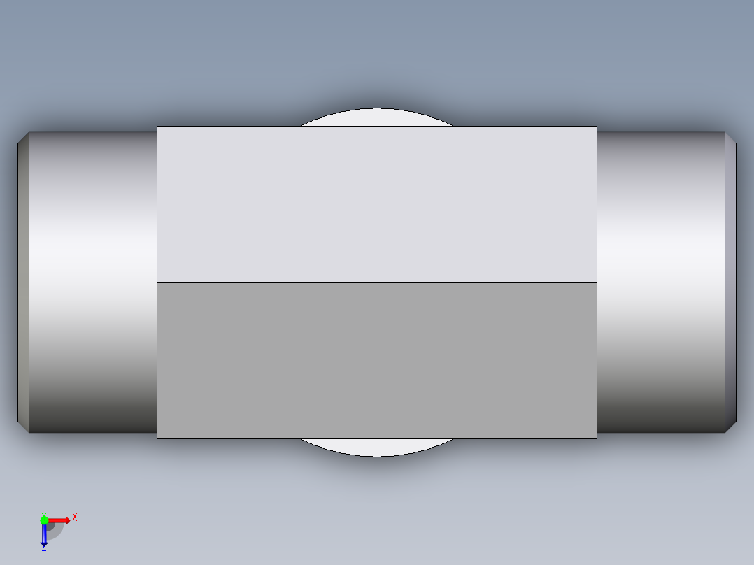 卡套式工业通用硬管接头EO_Adjustable_locknut_branch_tee_TEE18LROMDCF俯视图