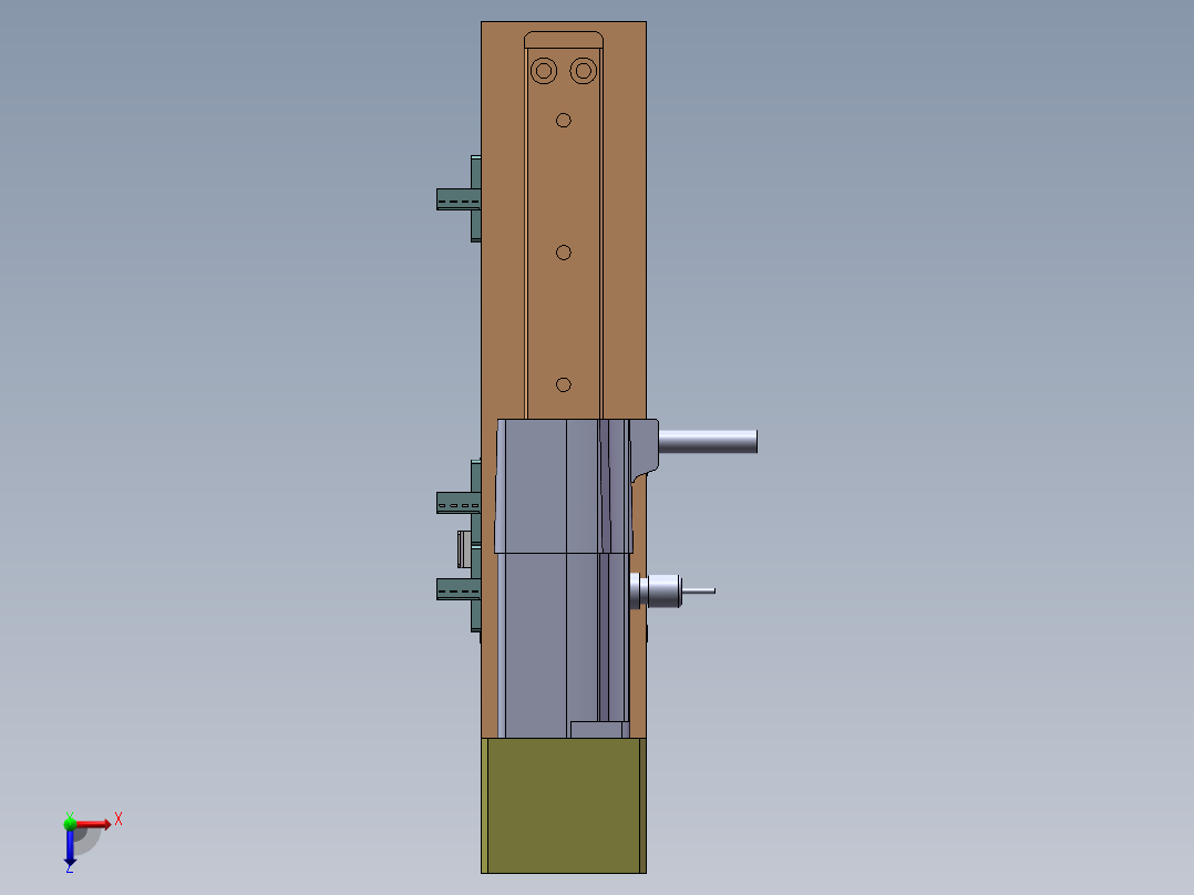 MTH丝杆半封闭模组MTH5M-BM-100W俯视图