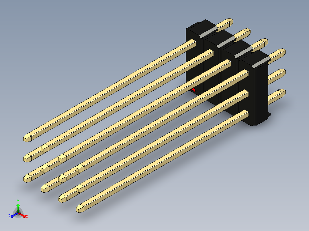 彩色公头100mil（2.54mm）系列-DS1021_black_3x04p_100mil_Type43_rev1.0