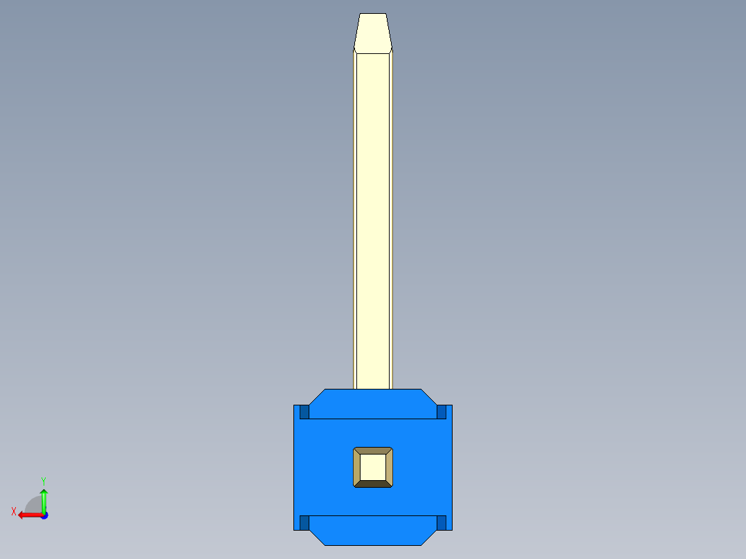 彩色公排针 100mil 2.54mm 系列-DS1022_blue_01p_100mil_TypeU_rev1.0后视图