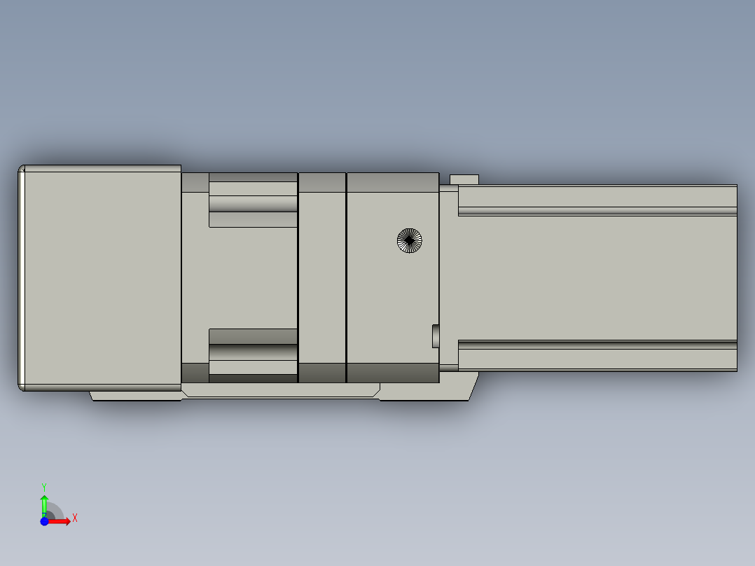 直线模组LHB17-L40-S1400-BL设计图纸前视图