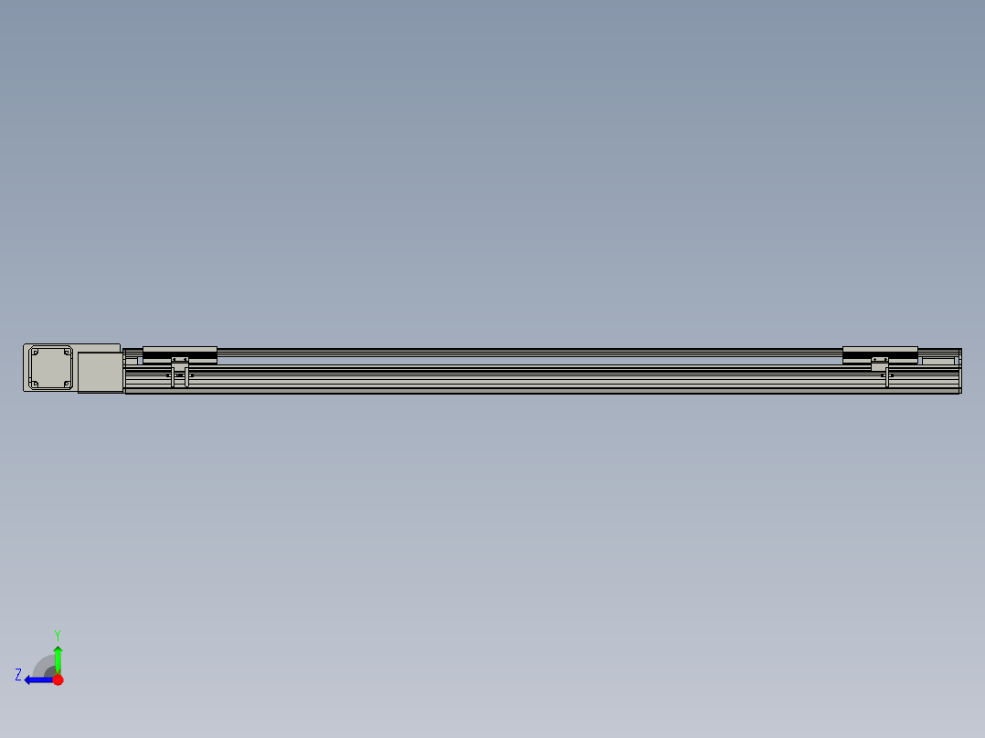 直线模组LHB17-L40-S1400-BL设计图纸右视图