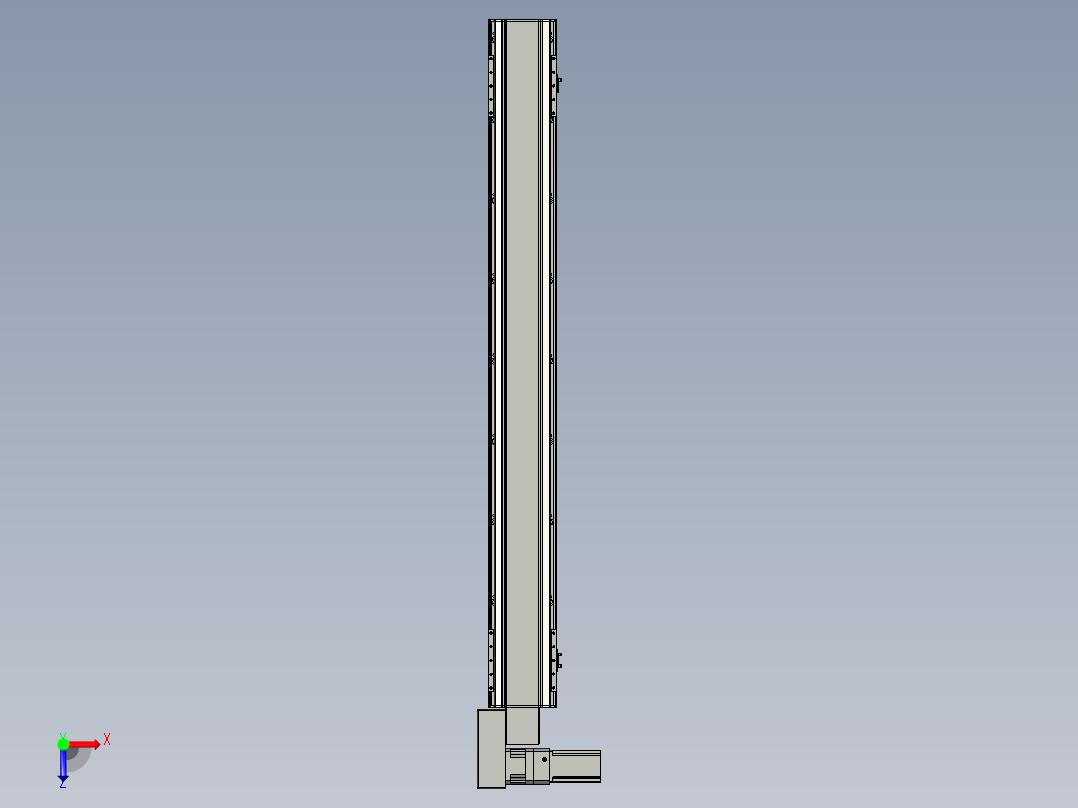 直线模组LHB17-L40-S1400-BL设计图纸俯视图