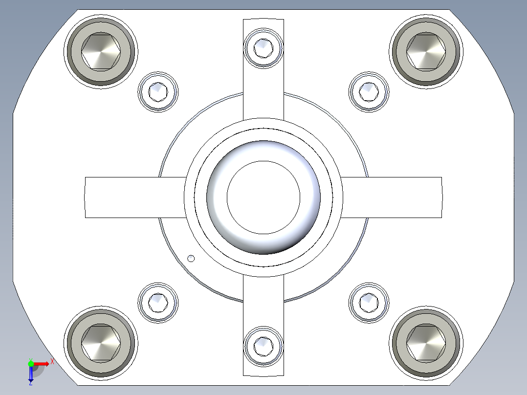 KOSMEKSFK3170-GN多系列多零件图纸模型俯视图