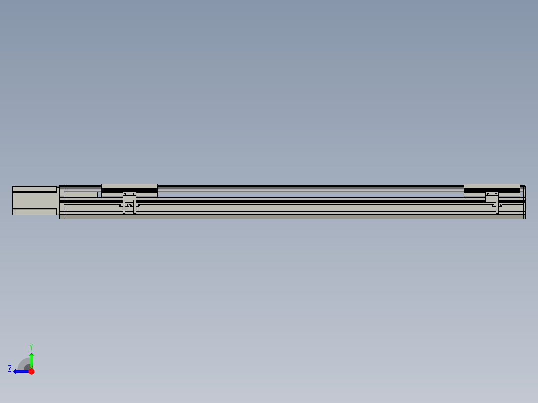 直线模组LHA17-S950-M设计图纸右视图