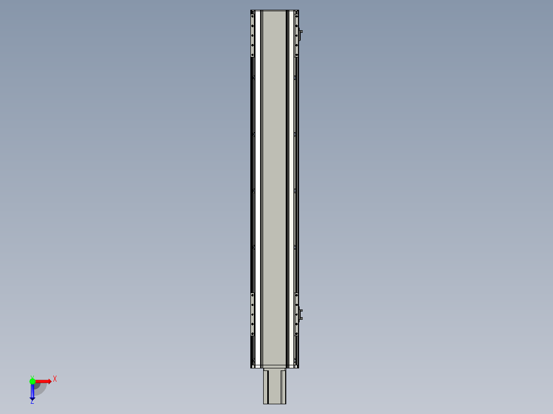 直线模组LHA17-S950-M设计图纸俯视图
