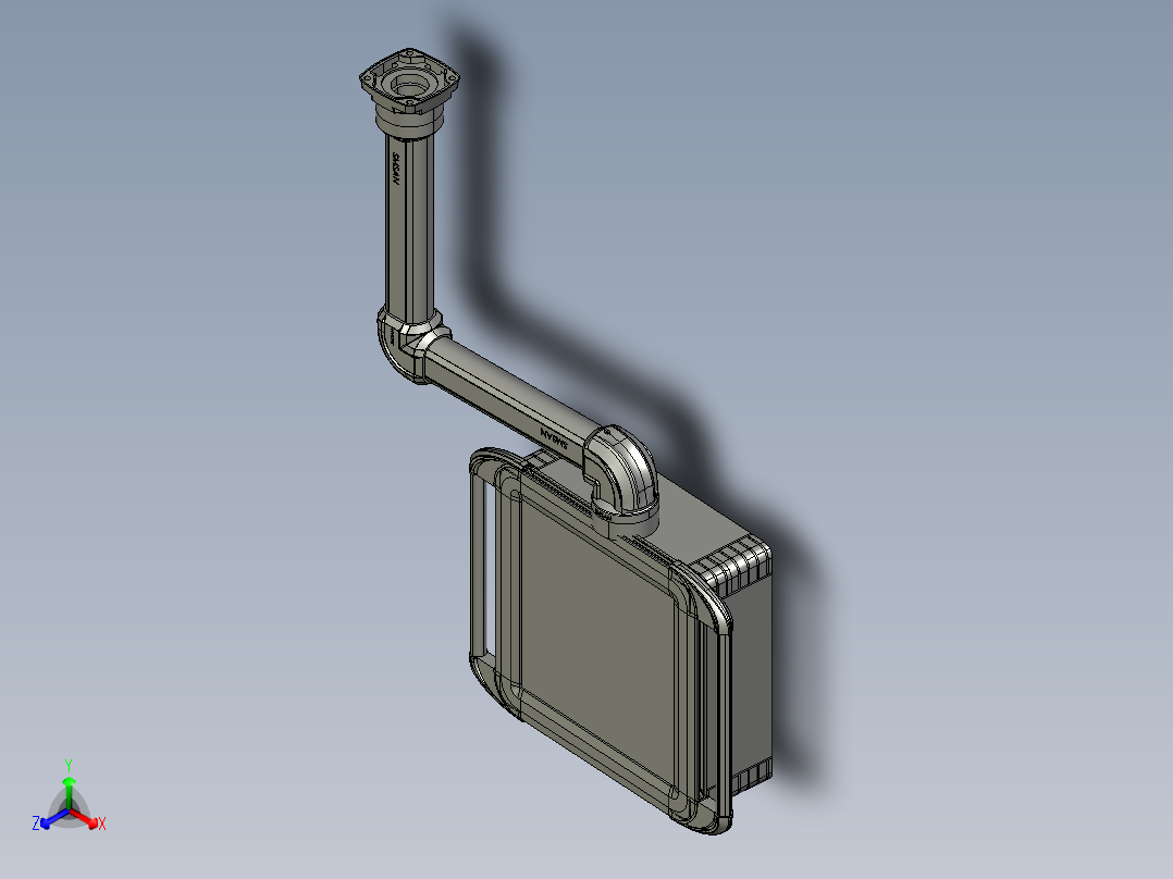 向上旋转底座+转角+90度箱体连接器+控制箱
