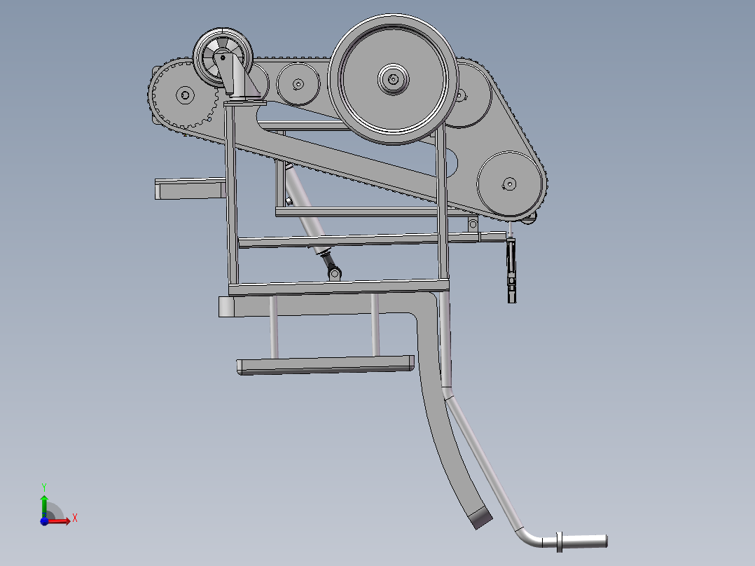履带式轮椅前视图