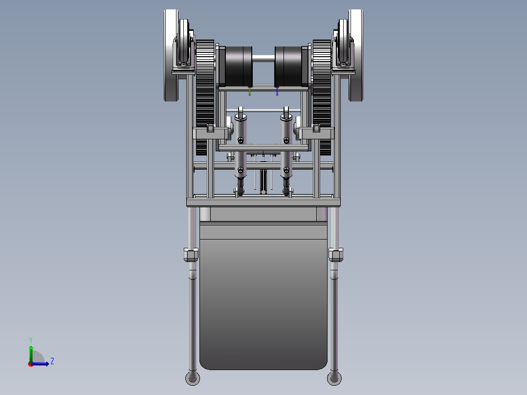 履带式轮椅左视图
