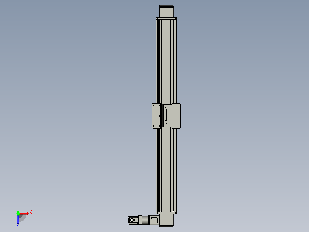 威洛博直线电机模组EB20-L224-S1550-R-ZP75-MS3-5K俯视图