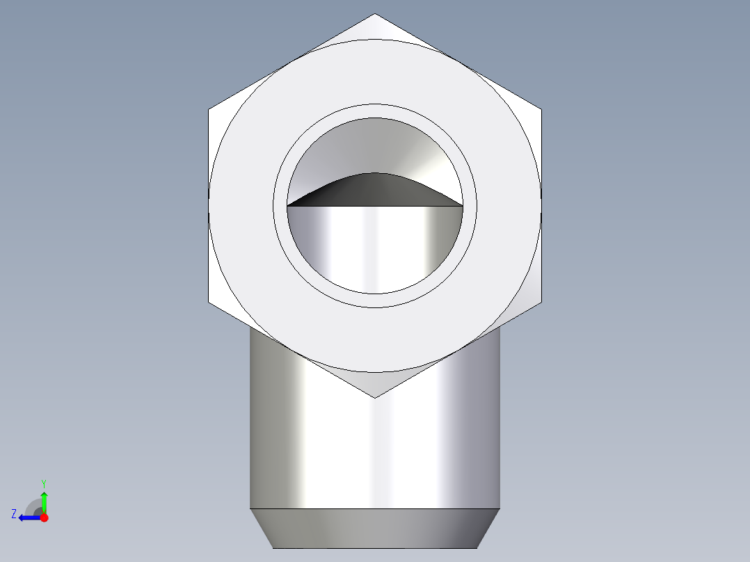 卡套式工业通用硬管接头EO_Weld_elbown_WAS22ZL右视图
