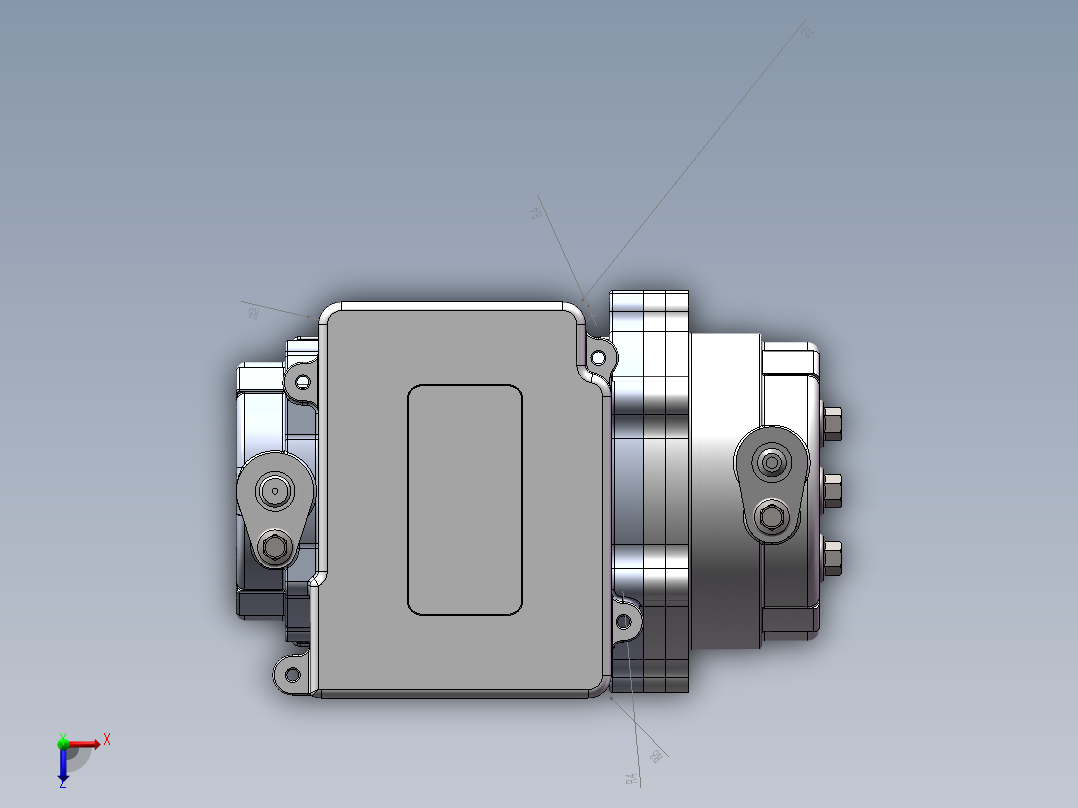 小型涡旋压缩泵俯视图