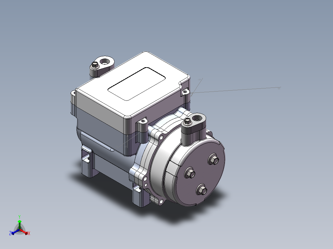 小型涡旋压缩泵正等轴测图