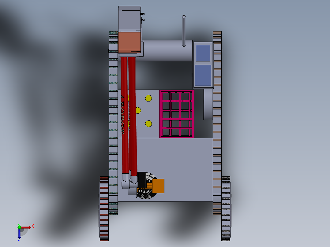 I Robot履带车机器人sw20可编辑俯视图