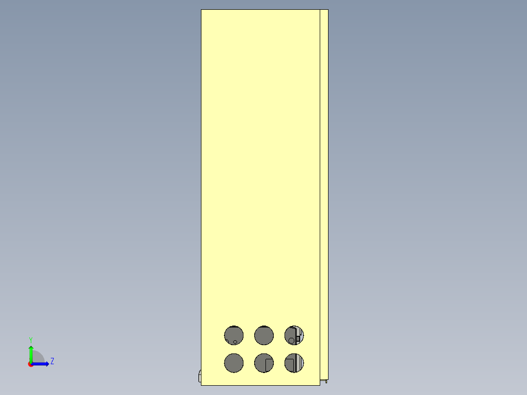 MU1617-DKX-00（电箱主体）3D模型左视图