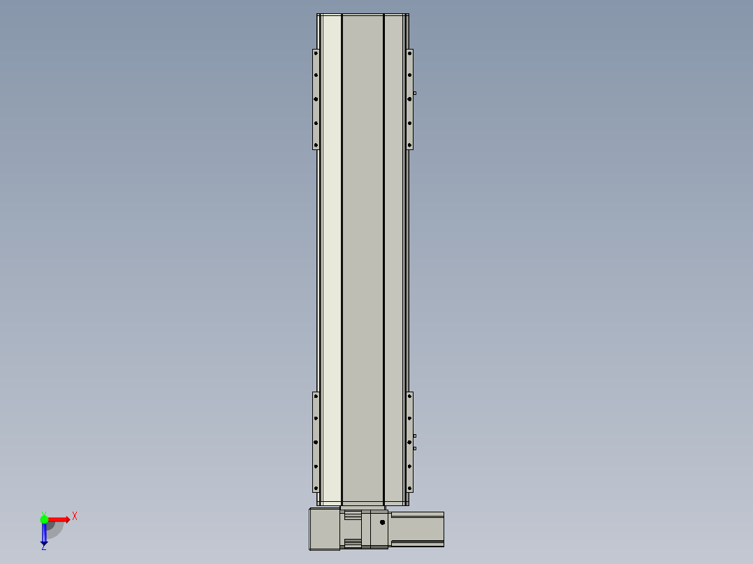 直线模组LHB21-L40-S750-LU设计图纸俯视图