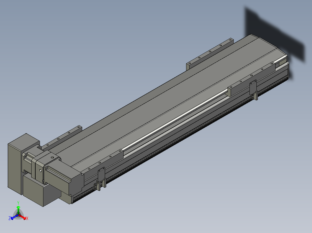 直线模组LHB21-L40-S750-LU设计图纸正等轴测图