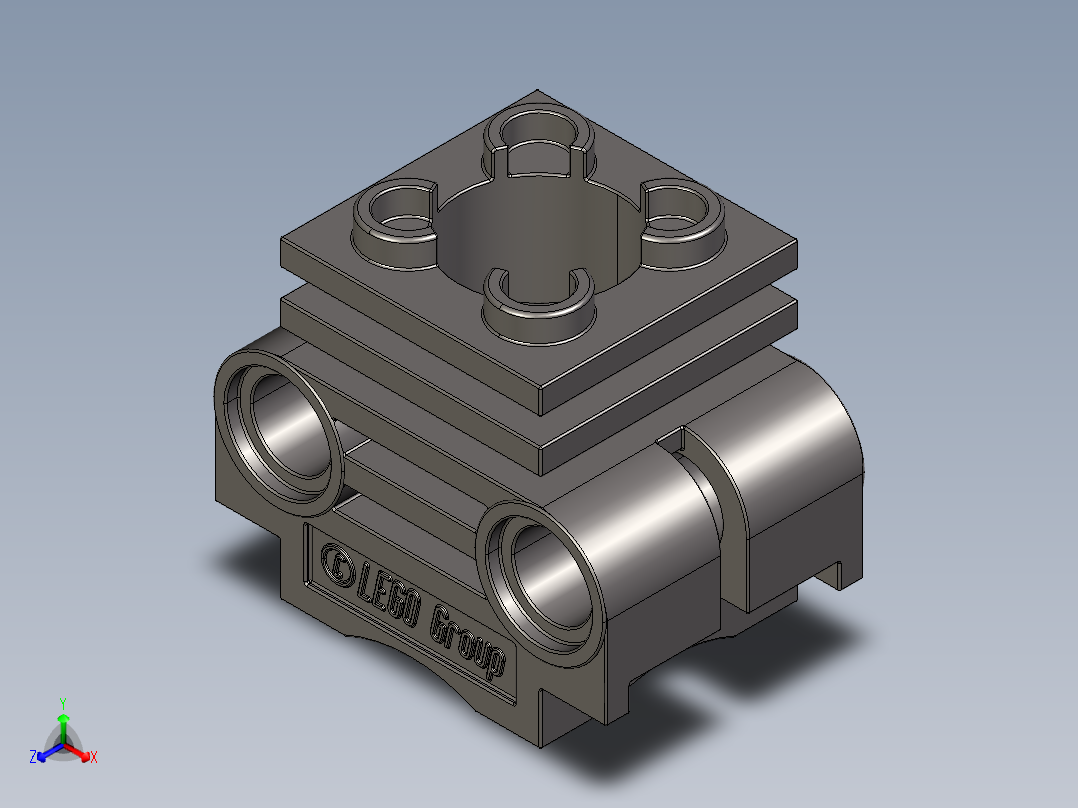 气缸电机-2850 Dark Stone Grey Technic Engine Cylinder Head